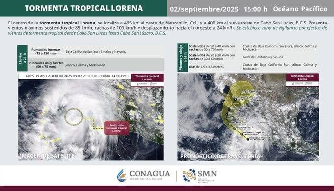 ¿En qué estados lloverá mañana 3 de septiembre de 2025?
