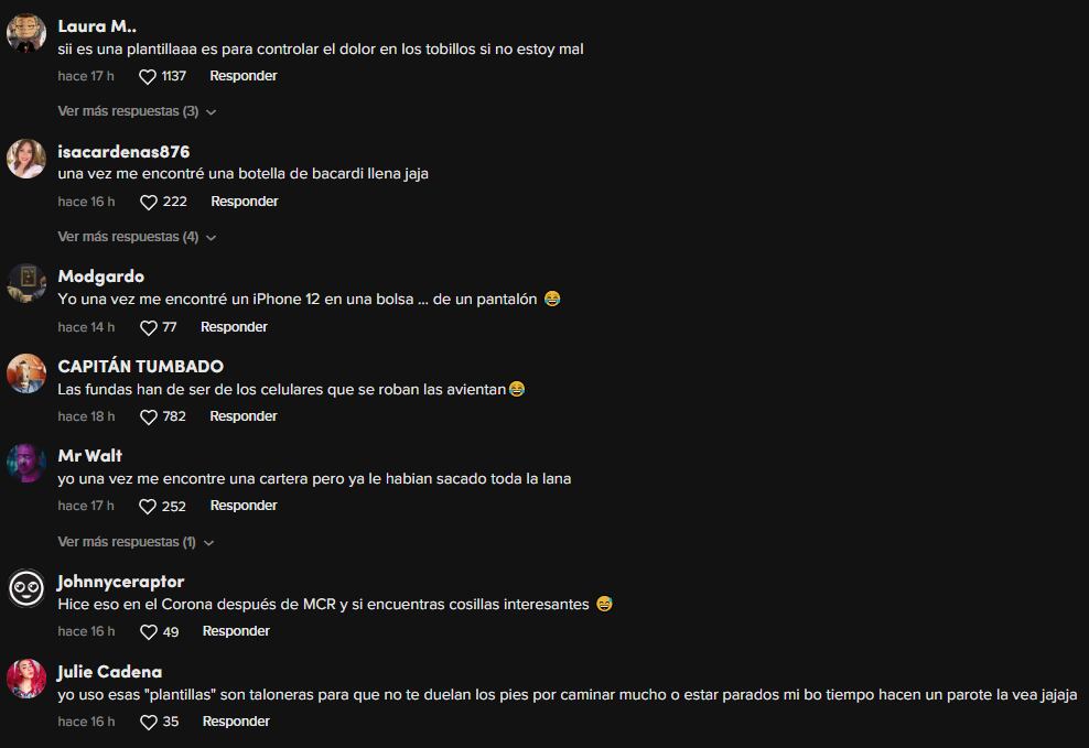 Reacciones a los objetos de valor que encontraron unos jóvenes entre la basura de un concierto