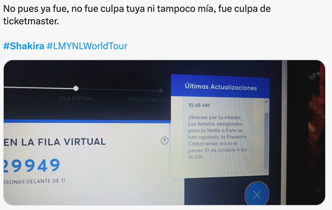 Memes de la preventa de Shakira en México