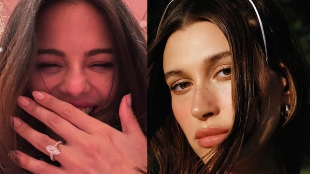 Hailey Bieber aparece en las fotos de compromiso de Selena Gómez