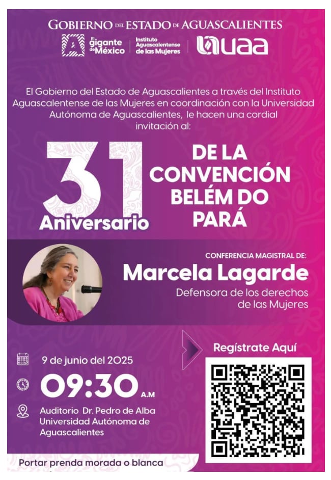 Marcela Lagarde en la Universidad Autónoma de Aguascalientes