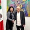 Luisa María Alcalde se reúne con Alfonso Durazo, un día antes del conteo final de la encuesta de Morena
