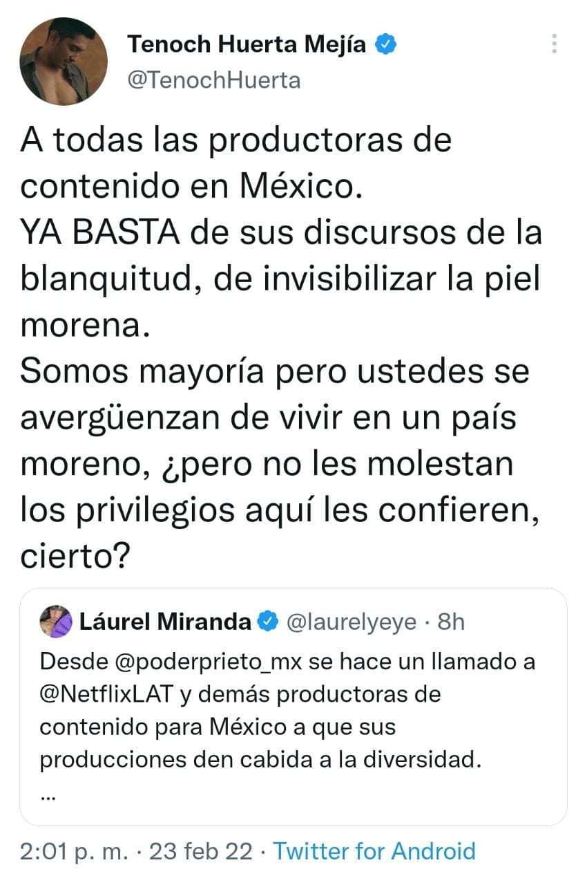 Publicación de Twitter