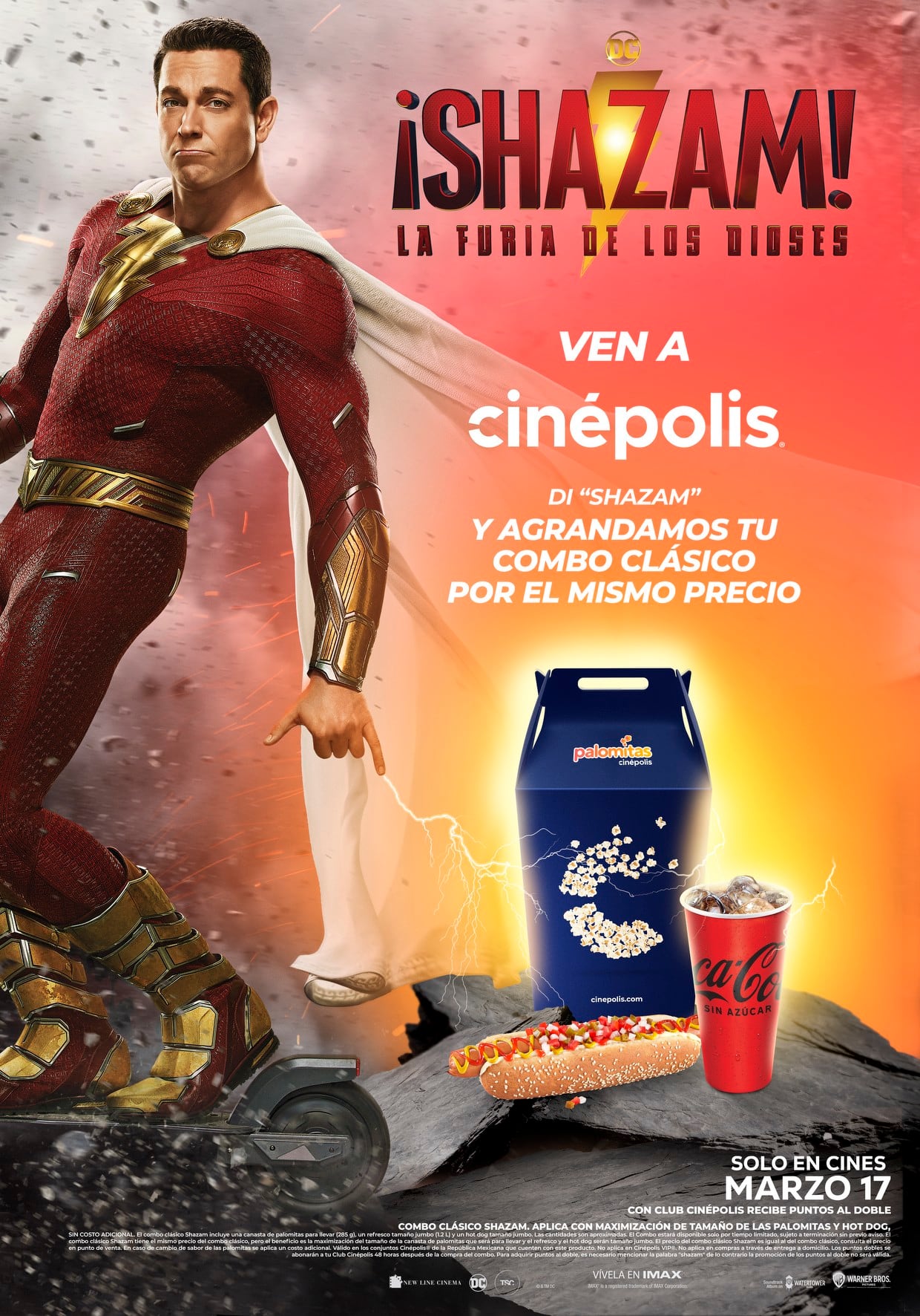 Shazam tiene un combo en Cinépolis, por el mismo precio te lo agrandan