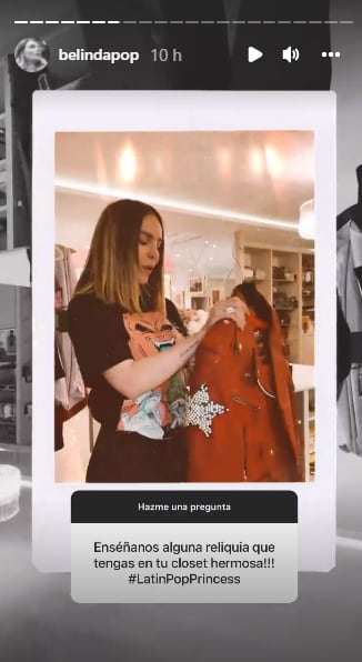 Belinda enseña su prenda más significativa.
