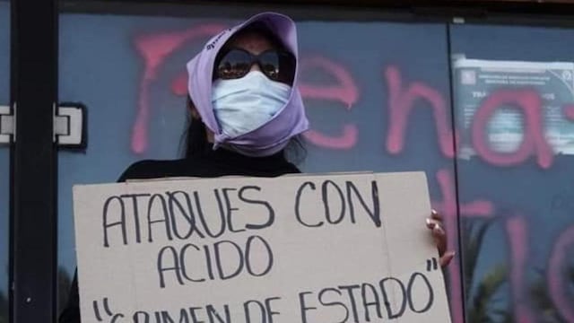 Protesta contra los ataques con ácido