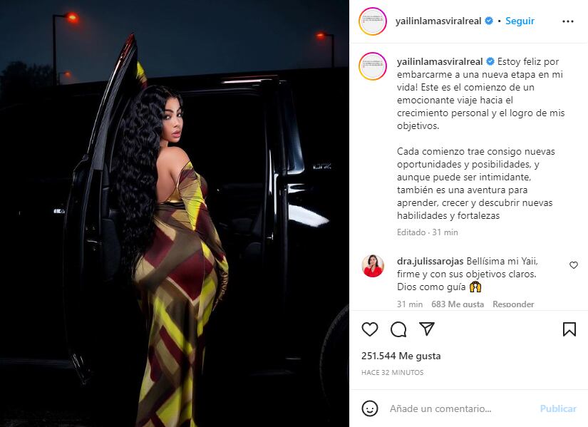 Mensaje de Yailín La Más viral
