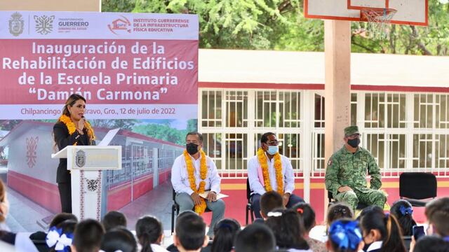 Evelyn Salgado inaugura más aulas de escuela en Chilpancingo; la inversión es de 3.7 mdp
