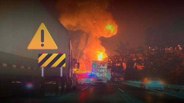 Pipa con gas explota e incendia la México-Querétaro; tráfico afectado