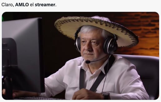 AMLO se corona con los memes tras posicionarse como streamer