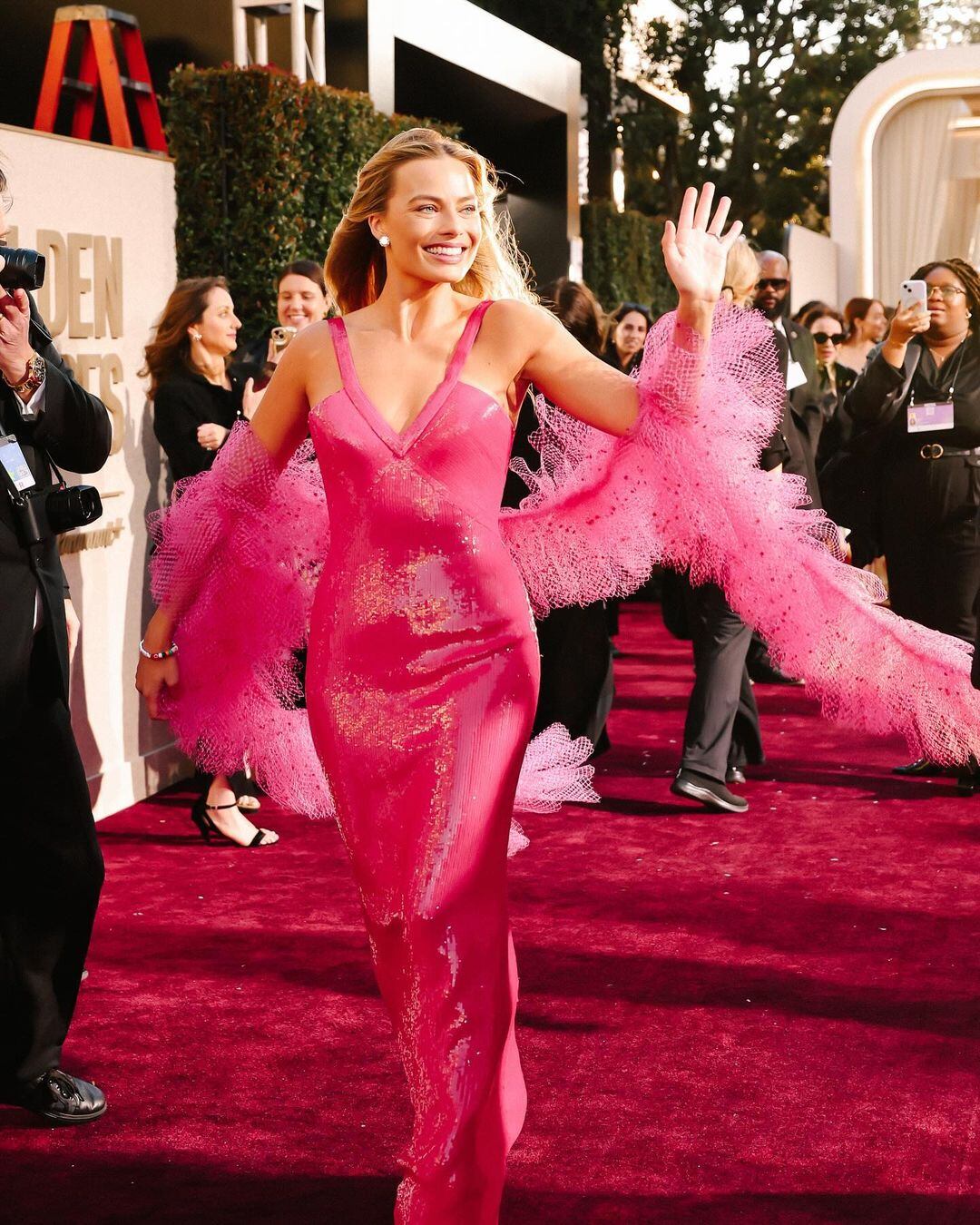Margot Robbie en los Globos de Oro 2024