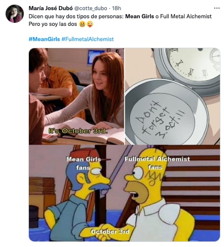 Memes del 3 de octubre porque Mean Girls