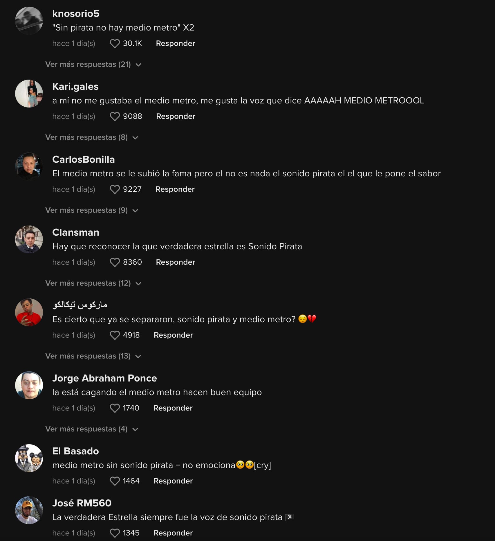 Comentarios a la separación de Medio Metro y Sonido Pirata