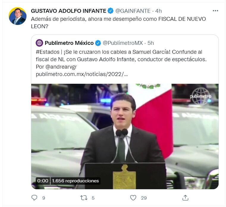 Publicación de Gustavo Adolfo Infante
