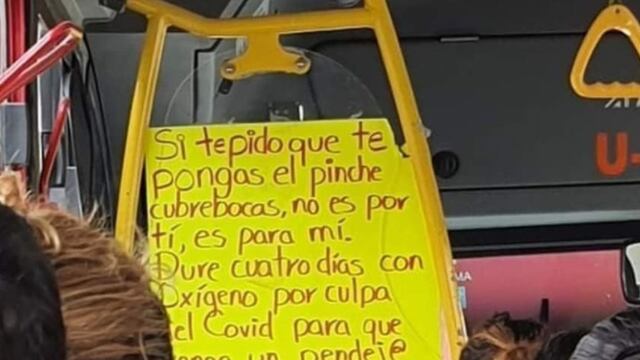 Chofer exige usar cubrebocas