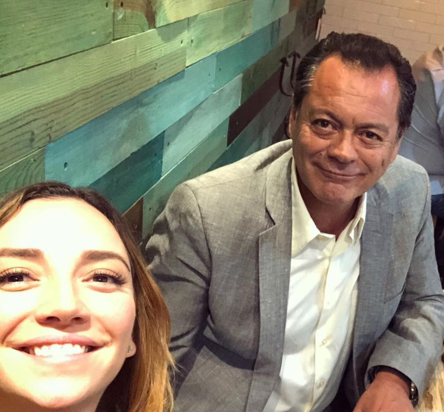 Regina Blandón con su papá