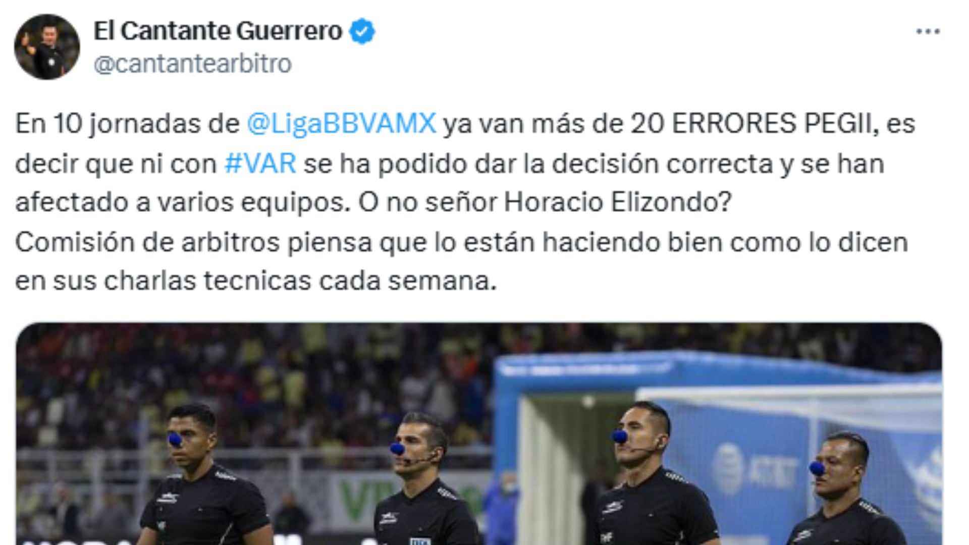 Fernando Guerrero lanzó una dura crítica al arbitraje de la Liga MX.