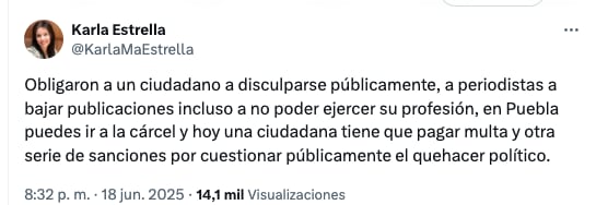 Usuaria de X lamenta resolución del TEPJF