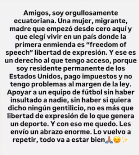Ale Jaramillo responde a polémica con aficionados mexicanos: "es libertad de expresión"