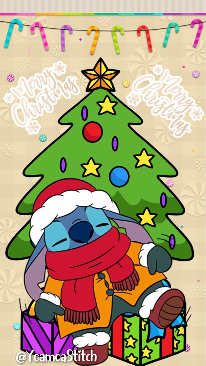 Tarjetas navideñas de Stitch