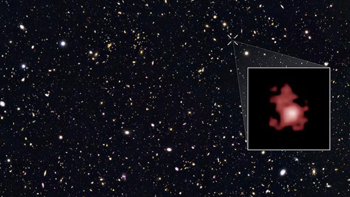Galaxia GN-z11, tomada por el Telescopio Hubble.