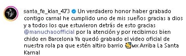 Santa Fe Klan agradece su colaboración con Manu Chao.