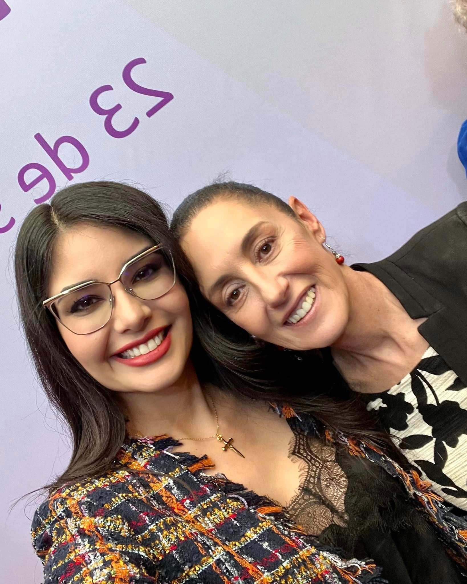 Geraldine Ponce y Claudia Sheinbaum