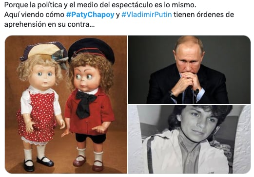 Memes comparan a Pati Chapoy y a Vladimir Putin por orden de arresto