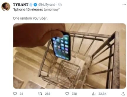 Memes por el lanzamiento del iPhone 15