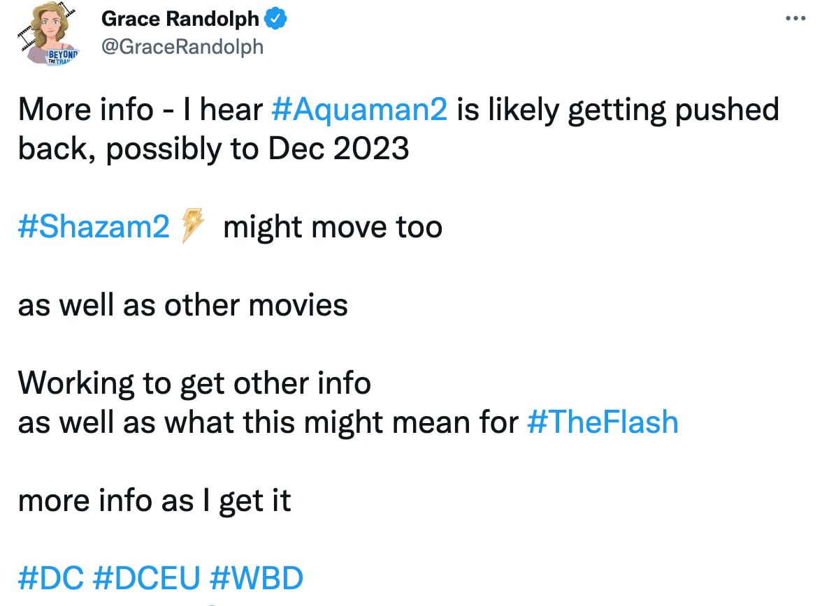 Retraso Aquaman 2 y Shazam 2