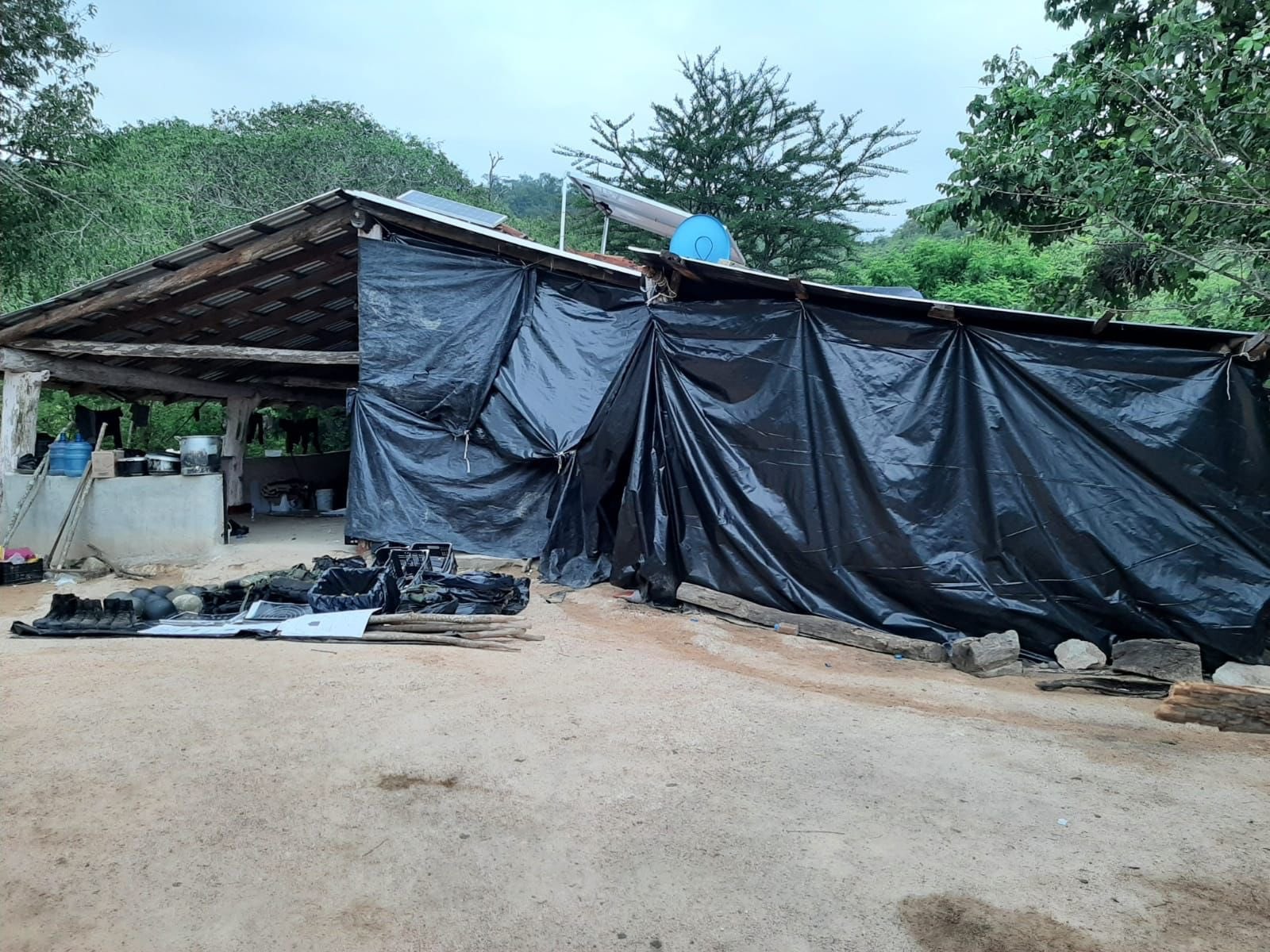 Campamento de adiestramiento de un cartel del narcotráfico