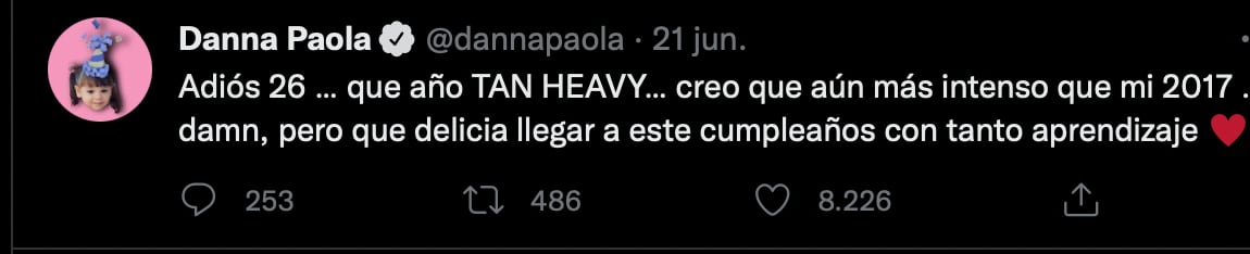 ¿Cuándo es el cumpleaños de Danna Paola? Hoy celebra 27 años