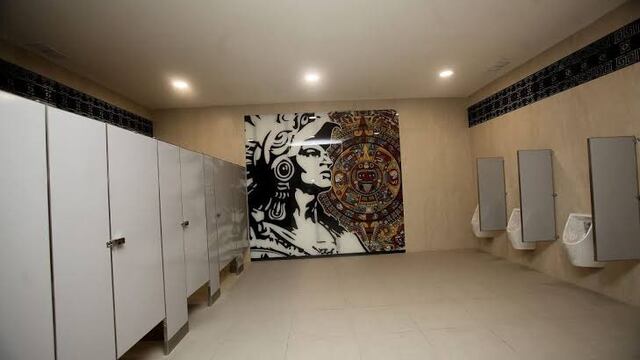Cultura Azteca en los baños del AIFA