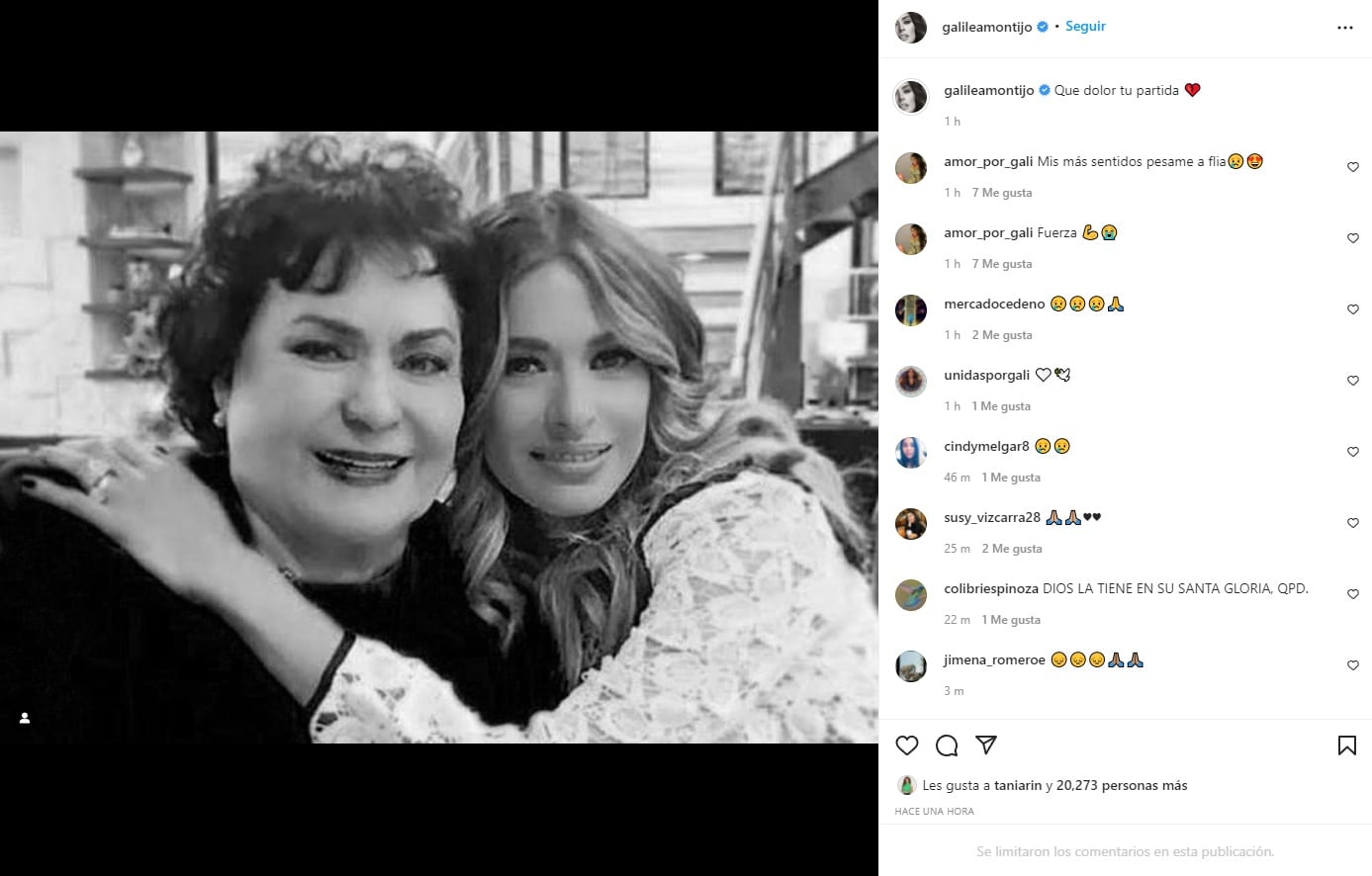 Galilea Montijo se despide de Carmen Salinas