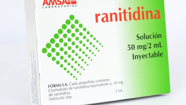 Paquete de ranitidina.