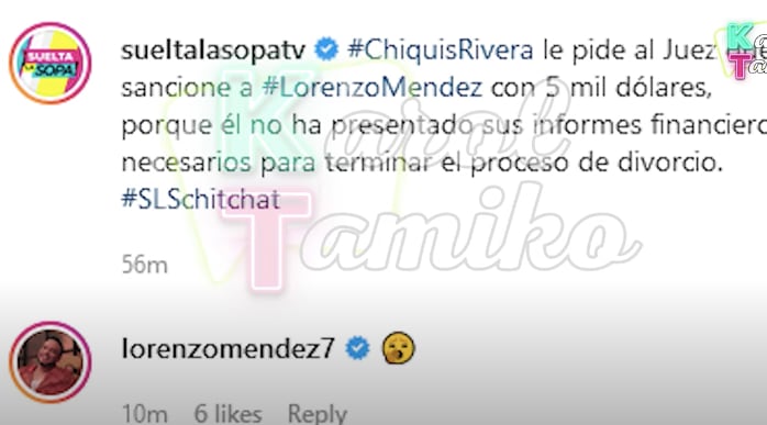 Lorenzo Méndez responde a Chiquis Rivera