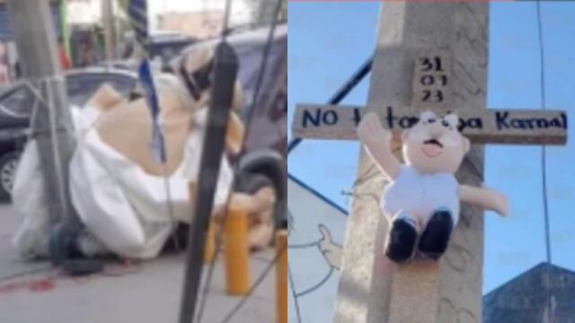 Atropellan botarga de Doctor Simi y le ponen su cruz