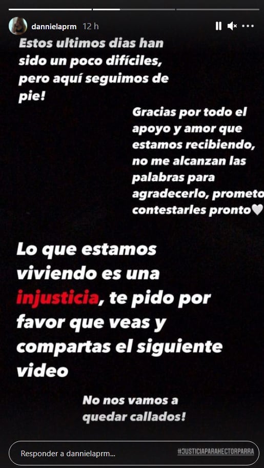 Daniela Parra apoya a Héctor Parra