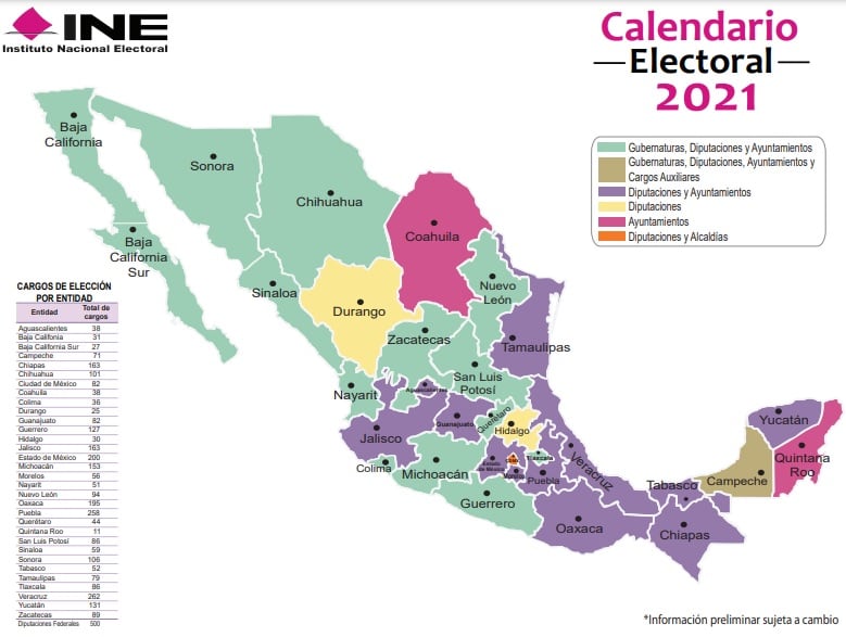 Mapa electoral 2021