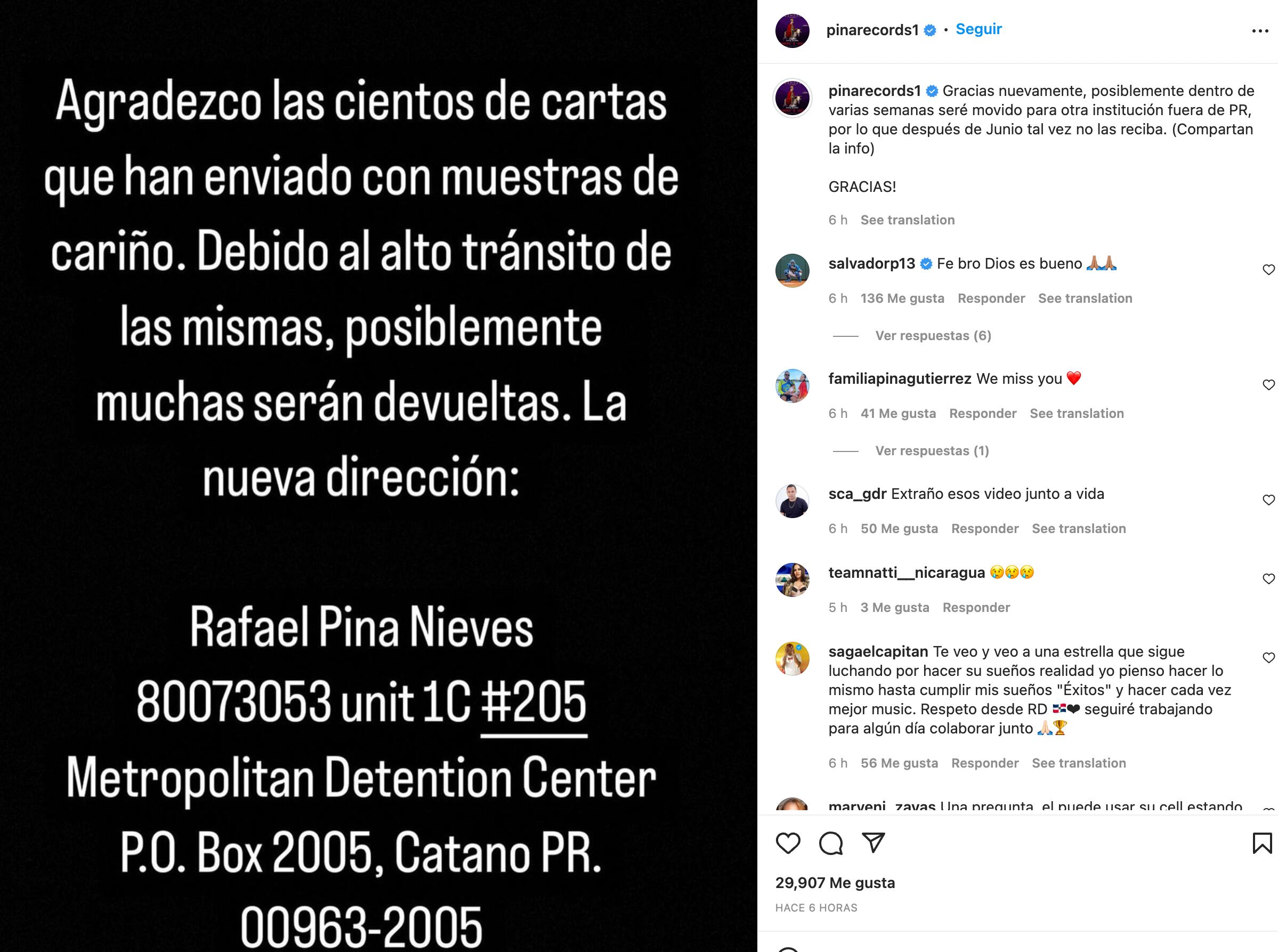 Raphy Pina pide que le escriban