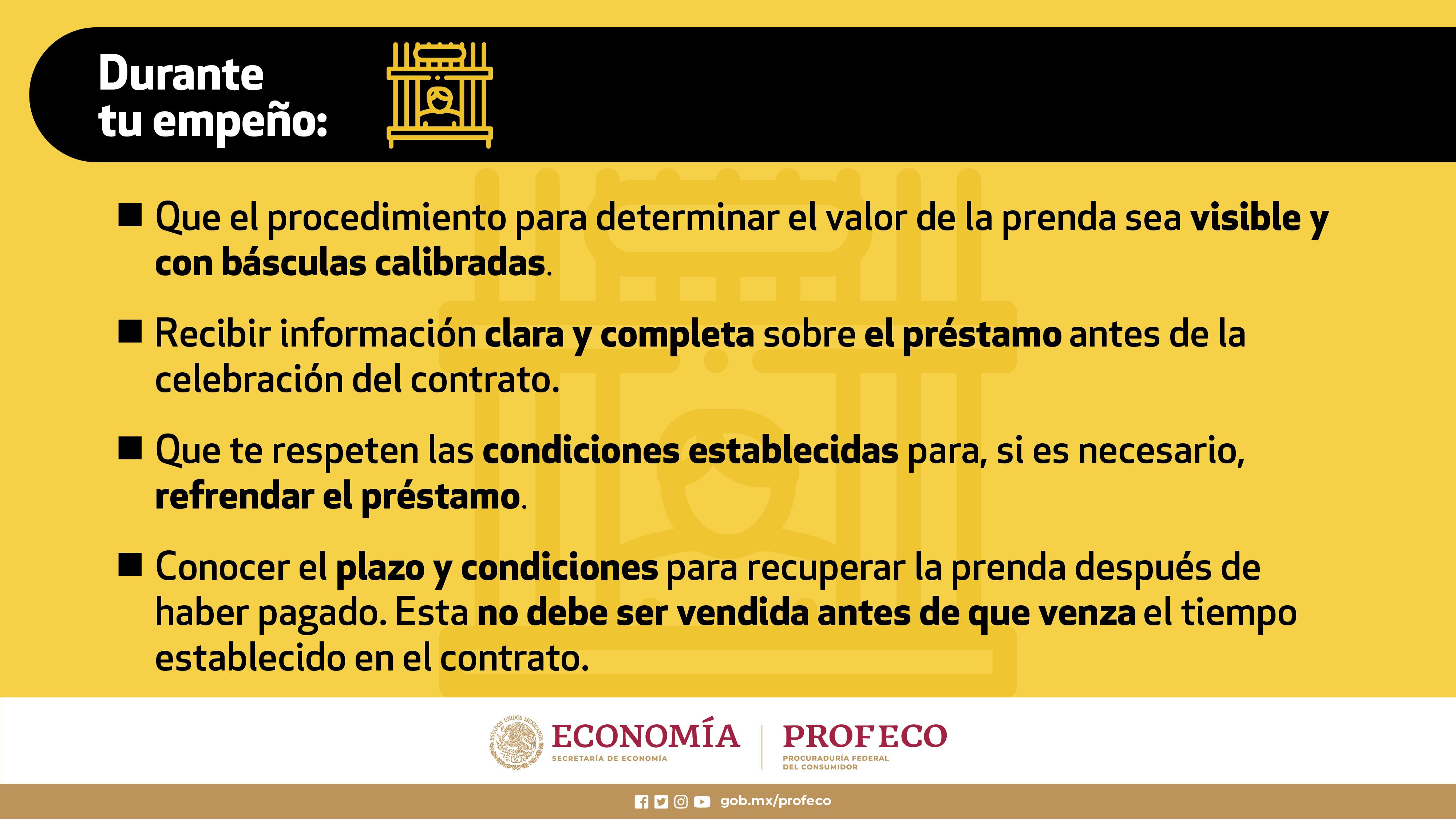 Consejos durante el empeño