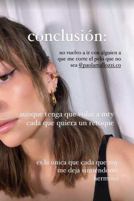 Anna Sarelly buscó cómo arreglar su cabello tusado