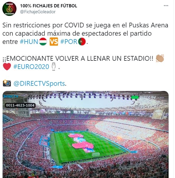 Esperanza por ver un estadio lleno tras la pandemia