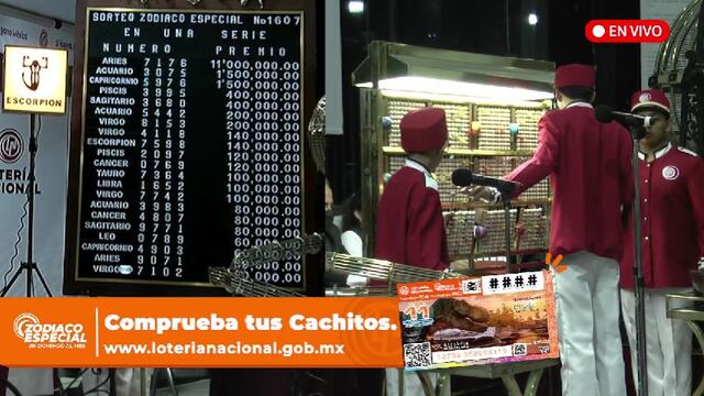Resultados Sorteo Zodiaco Especial 1607 de Lotería Nacional en vivo: estos son los ganadores