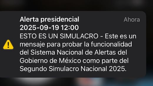 Simulacro Nacional 2025 en CDMX: El mensaje que se activó en celulares