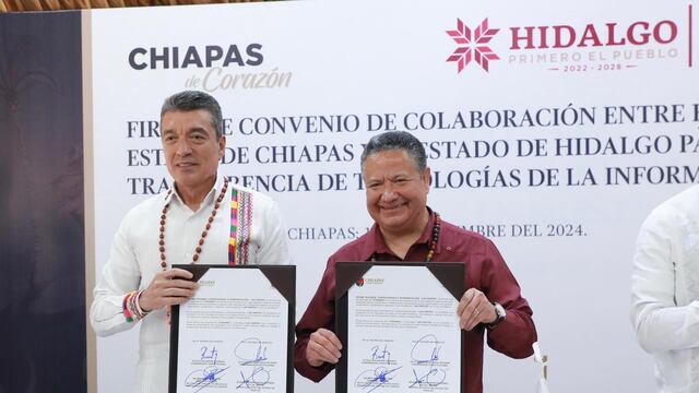 Hidalgo y Chiapas firman convenio de colaboración
