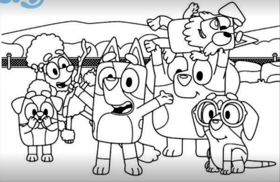 Dibujos de Honey, la amiga de Bluey que usa lentes, por el Día Mundial de la Visión
