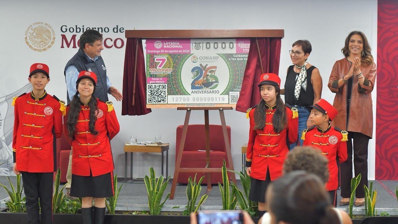 LOTENAL, Semarnat y Conanp develan billete conmemorativo por el 26 aniversario de la institución dedicada a la protección del patrimonio natural del país
