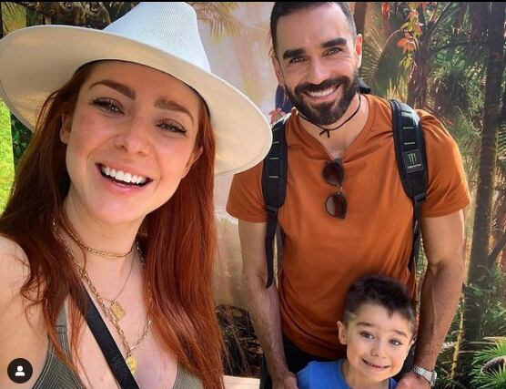 Ariadne Díaz, Marcus Ornellas y su hijo Diego.