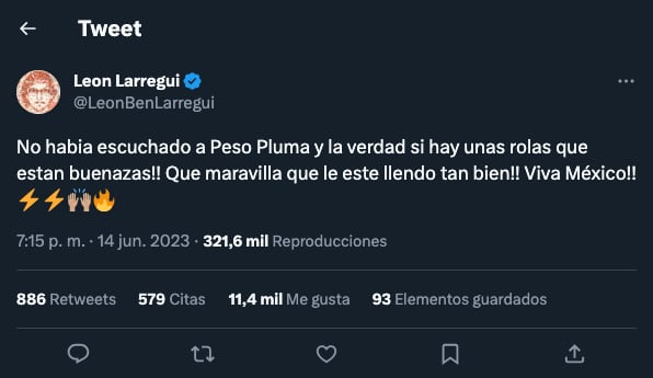 León Larregui apenas escuchó a Peso Pluma y reconoce que tiene “rolas buenazas”